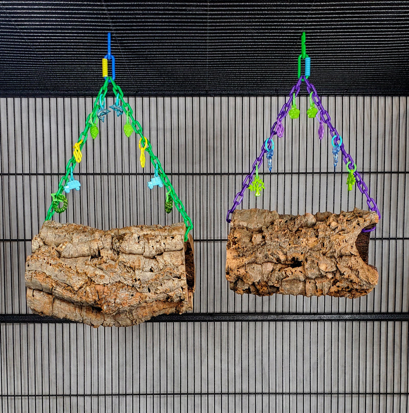 Hanging Cork Bark Logs or Donuts (Large)