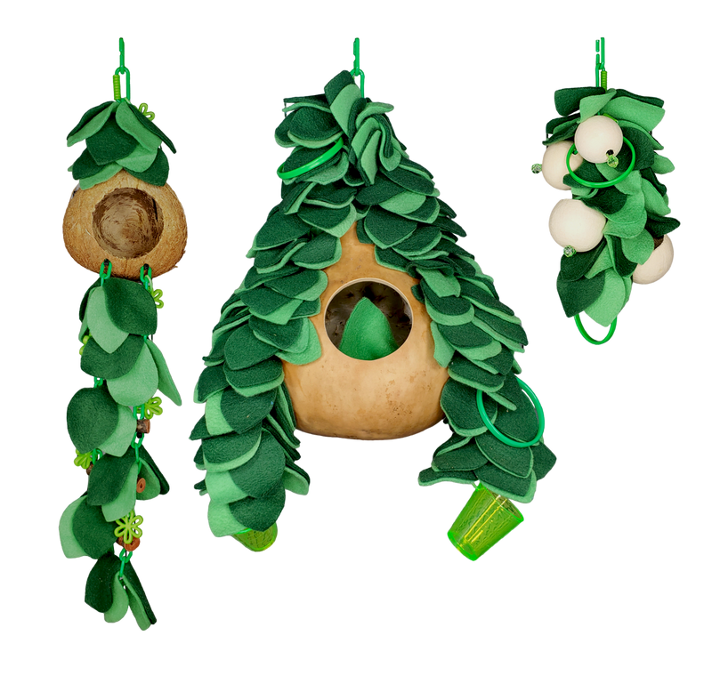 3 Piece Leafy Hideaway Gourd Set