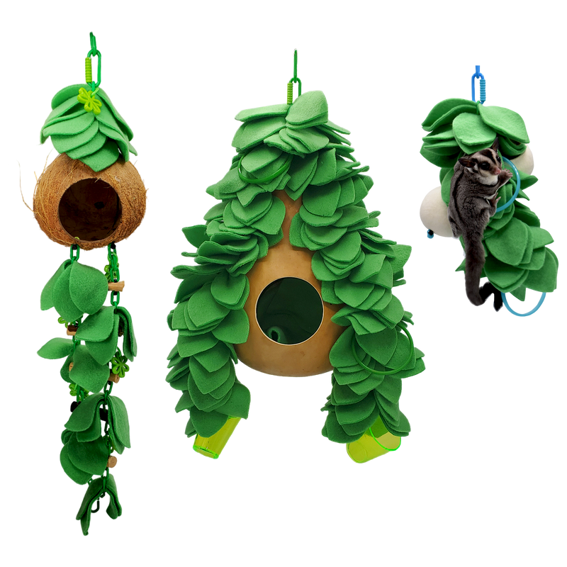 3 Piece Leafy Hideaway Gourd Set