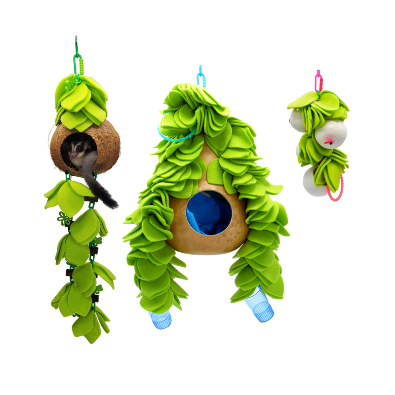 3 Piece Leafy Hideaway Gourd Set